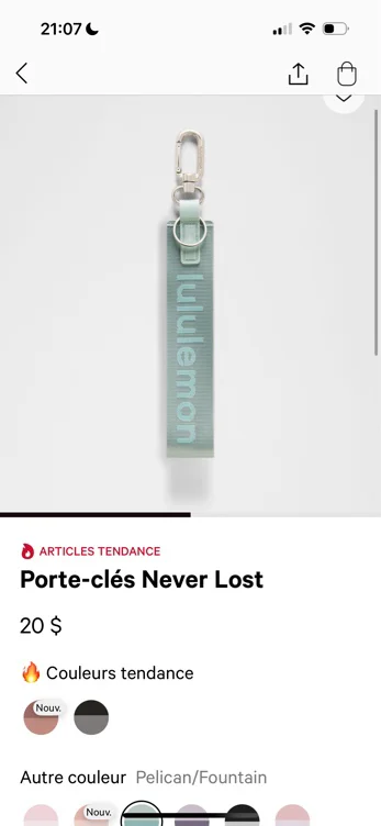 Porte-clés Never Lost - Flush Pink/White - Taille Unique