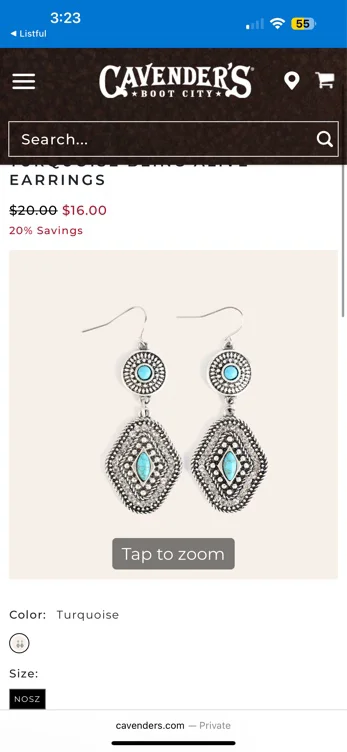 Cowgirl Confetti Silver & Turquoise Being Alive Earrings | Cavender's