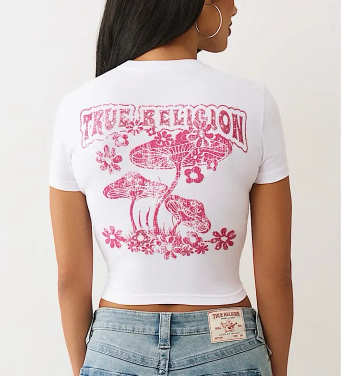 

CRYSTAL MUSHROOM GRAPHIC BABY TEE | True Religion

