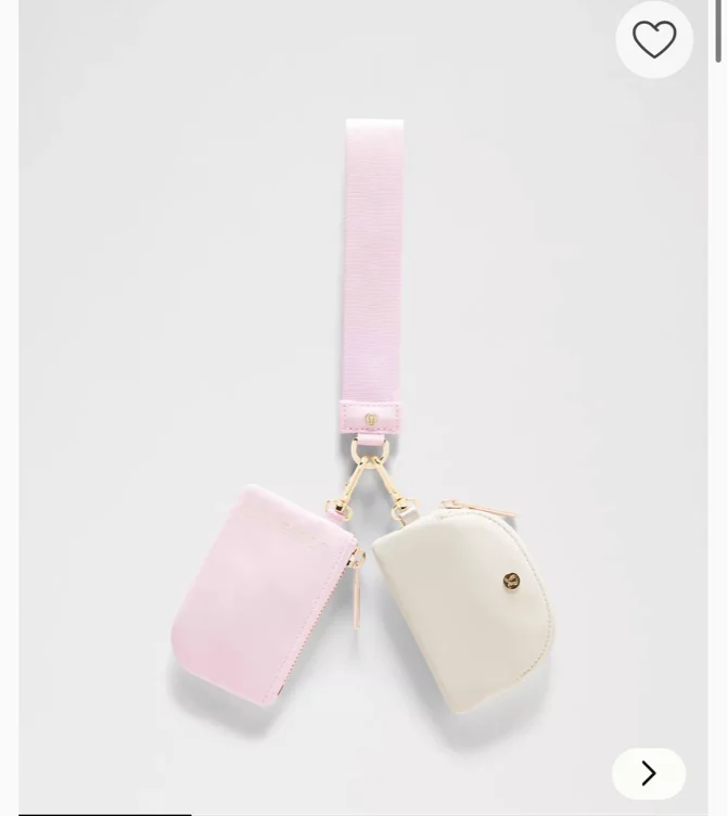 Dual Pouch Wristlet - pink - ONE SIZE