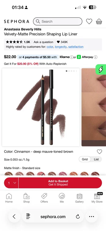 Velvety-Matte Precision Shaping Lip Liner - Afterdust