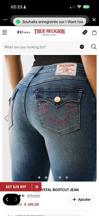

BECCA MID RISE CRYSTAL BOOTCUT JEAN - MEDIUM MUGGY WASH | True Religion


