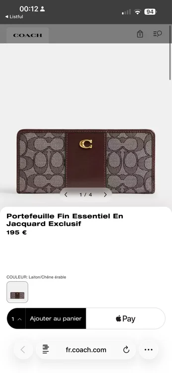 Portefeuille Fin Essentiel En Jacquard Exclusif