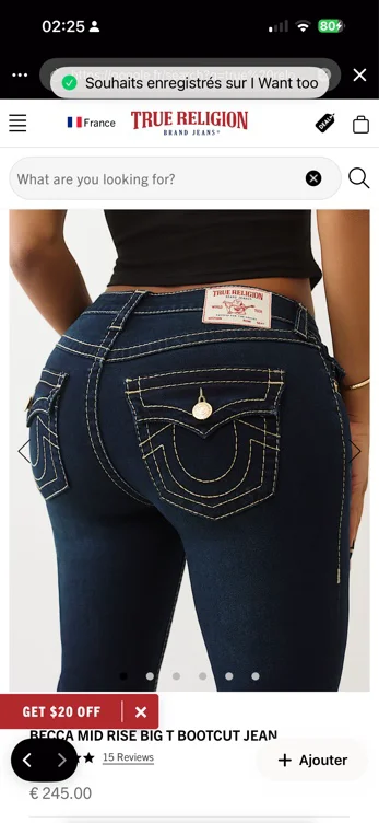 

BECCA MID RISE BIG T BOOTCUT JEAN - Dark Oak Wash | True Religion

