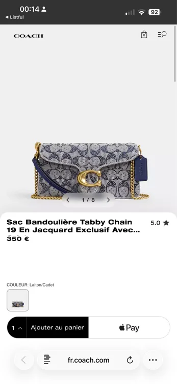 Sac Bandoulière Tabby Chain 19 En Jacquard Exclusif Avec Cristaux