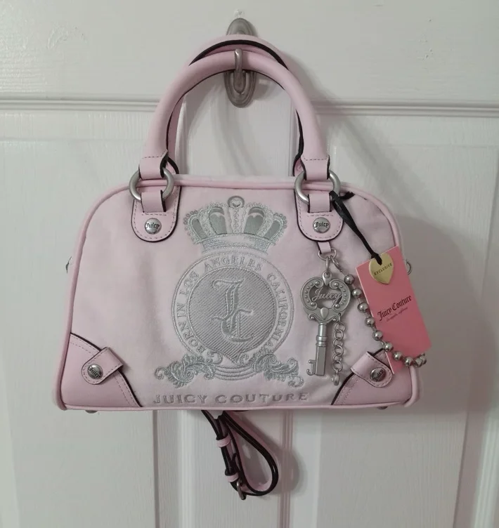 Juicy Couture Classic Juicy Lover Bowler Bag  Pink