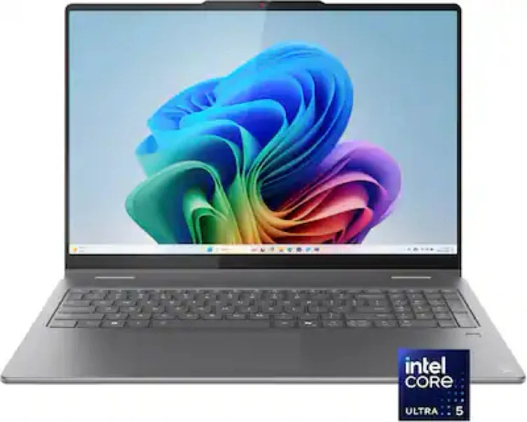 Lenovo - Yoga 7i 2-in-1 - Copilot+ PC - 16" 2K Touchscreen Laptop - Intel Core Ultra 5 Processor 2024 - 16GB Memory - 512GB SSD - Luna Grey