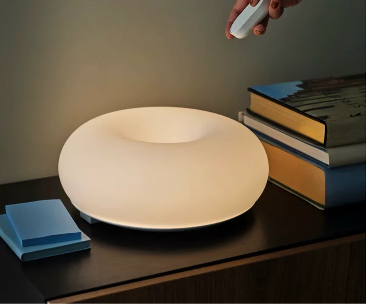 VARMBLIXT Lampe de table/applique LED - intensité lumineuse réglable connecté/verre blanc spectre blanc/coloré 30 cm