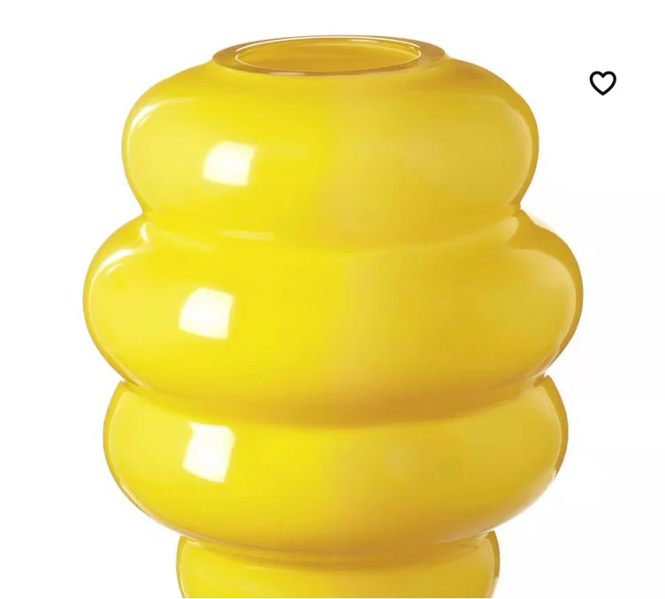 KÄLLARHALS Vase - jaune 22 cm