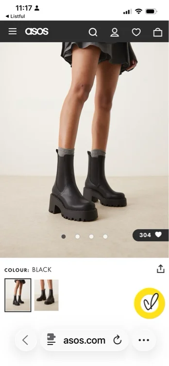 ASOS DESIGN Wide Fit Rae chunky heeled chelsea boots in black