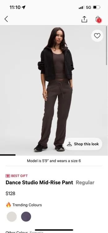 Dance Studio Mid-Rise Pant *Regular - Sheer Oak - 14
