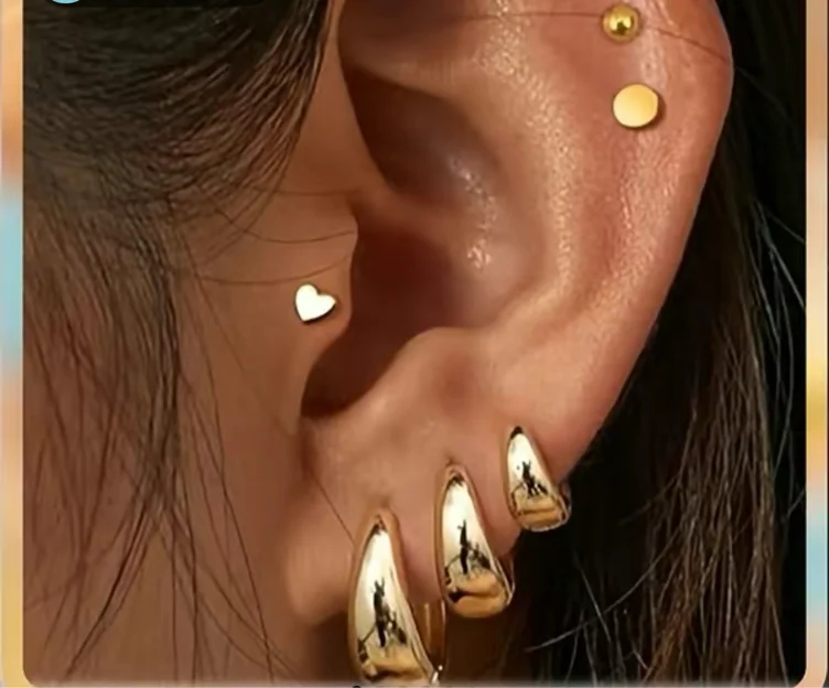FIASASO Chunky Hoops Earrings for Women Hypoallergenic - 7 Pairs | Black Friday Sale TikTok Shop