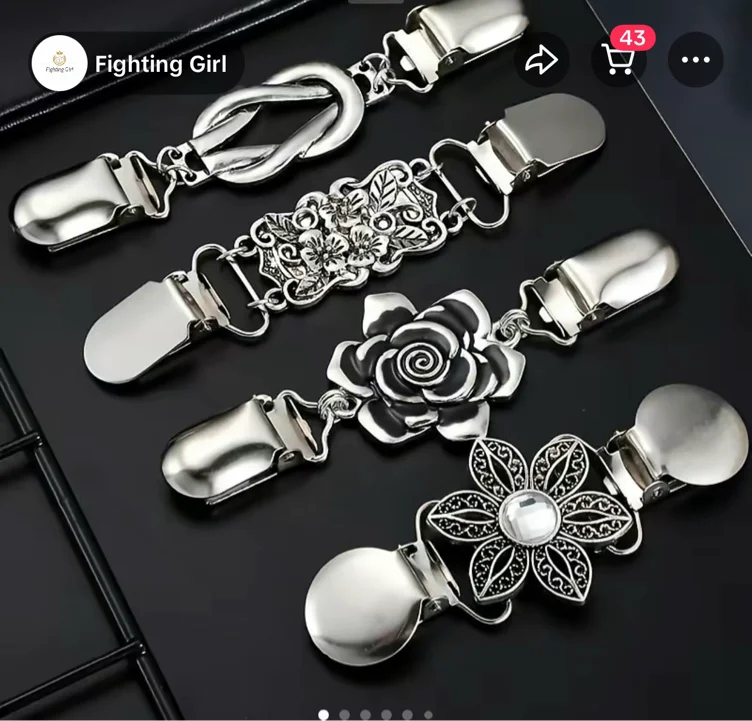 Vintage Sweater Shawl Clips, 4pcs Retro Collar Clips for Women | Black Friday Sale TikTok Shop