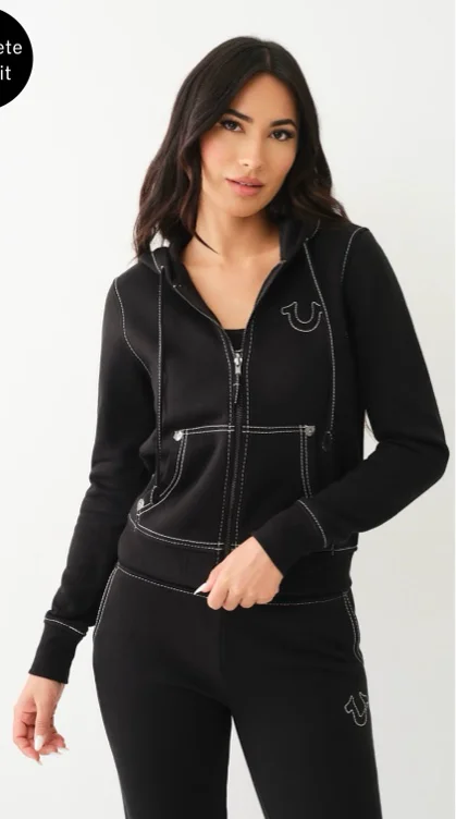 

BIG T STITCH LOGO ZIP HOODIE | True Religion

