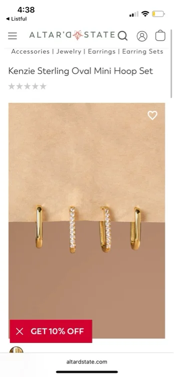 Kenzie Sterling Oval Mini Hoop Set