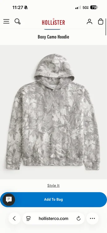 CREAM CAMO Boxy Hoodie