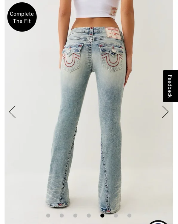 

JOEY LOW RISE SUPER T FLARE JEAN - Petal Bloom | True Religion

