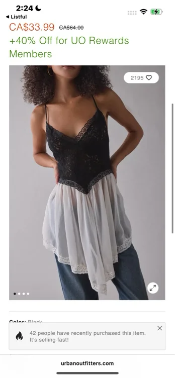 Out From Under Cassandra Sheer Lace + Mesh Hanky Hem Slip