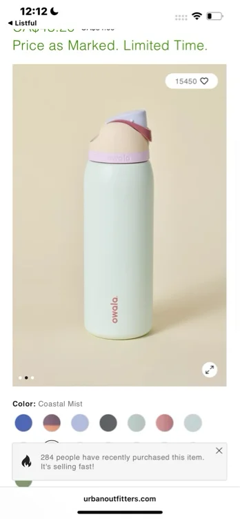 Owala FreeSip 40 oz Water Bottle