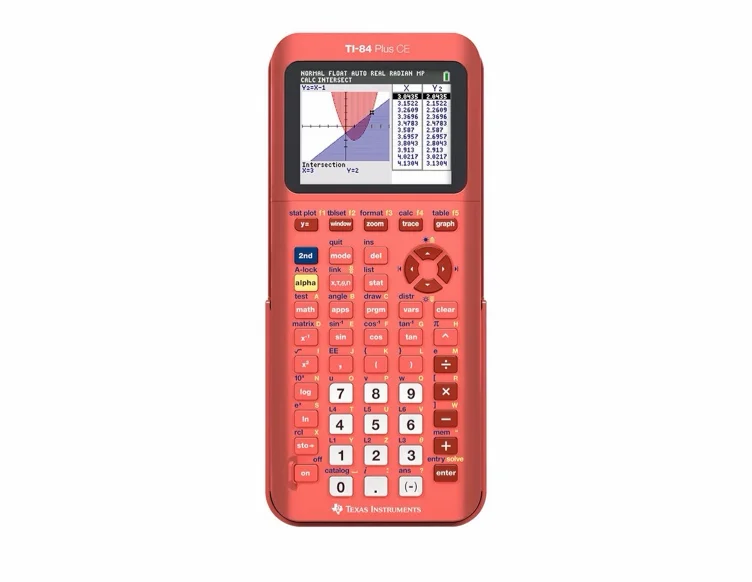 TI-84 Plus CE Color Graphing Calculator, Coral (Metallic)