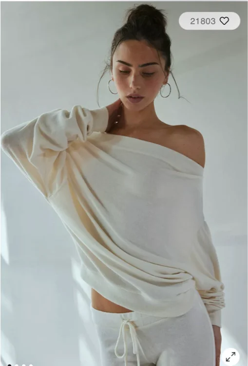 Out From Under Clarity Cozy Knit Off-The-Shoulder Top