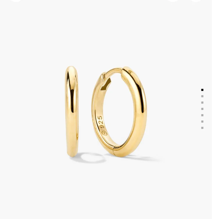 18k gold vermeil medium gold hoops