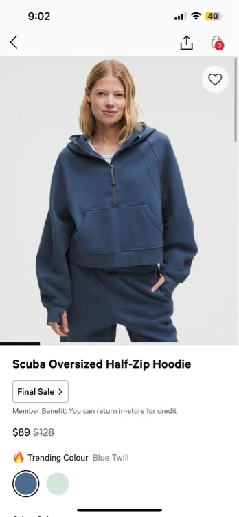 scuba oversized Half-Zip
