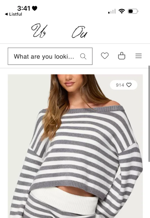 Edikted Saphi Striped Oversized Knit Sweater