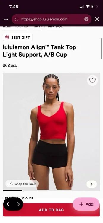 Red Align Tank