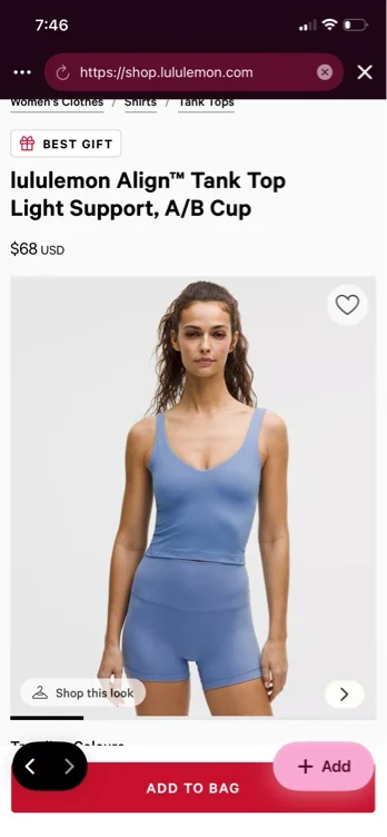 Light Blue Align Tank