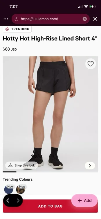 Black Hotty Hot Shorts