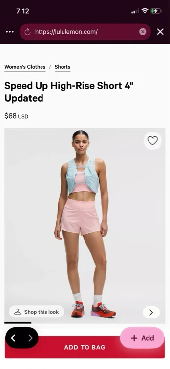 Pink Speed Up Shorts