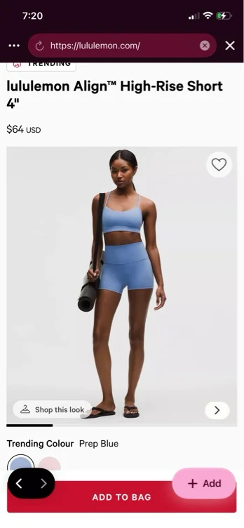 Blue Align Shorts