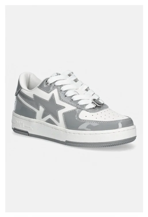 A Bathing Ape sneakersy skórzane BAPE STA ICON #1  damskie kolor szary 001FWL802305L