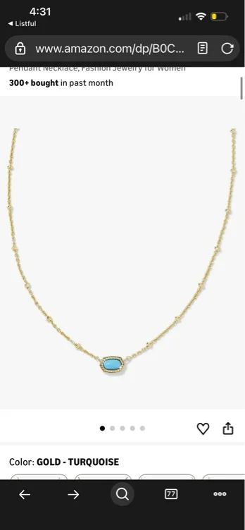 teal kendra scott necklace 
