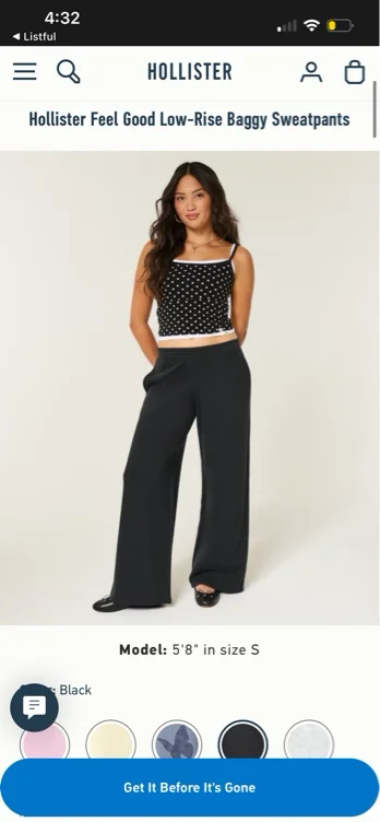 black hollister sweats 