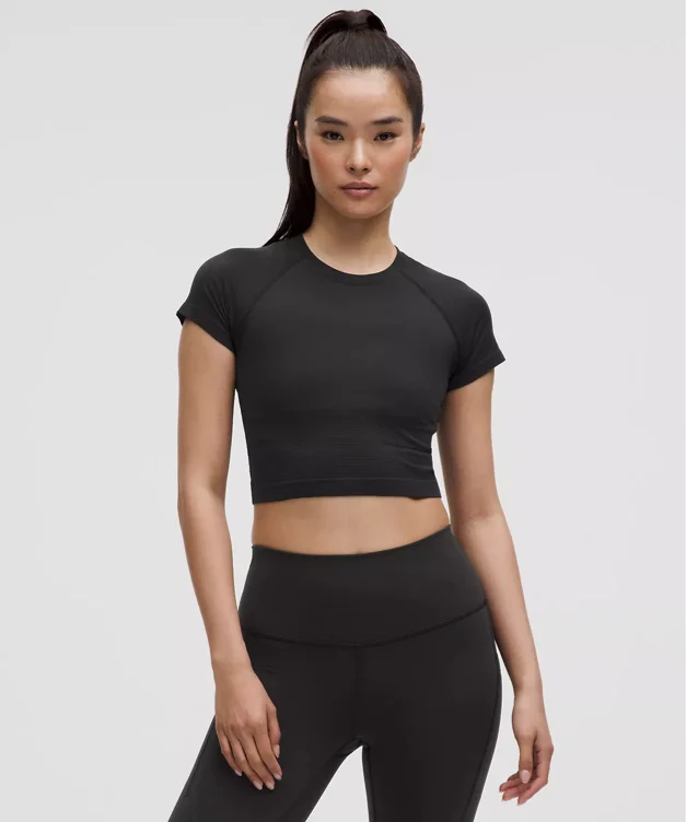 Swiftly Tech Cropped Short-Sleeve Shirt 2.0 - White/White - 10