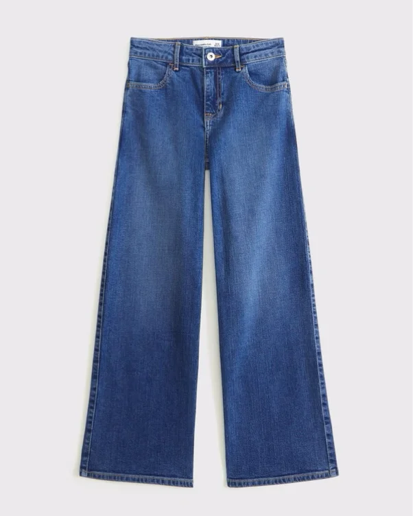 high rise wide leg jeans