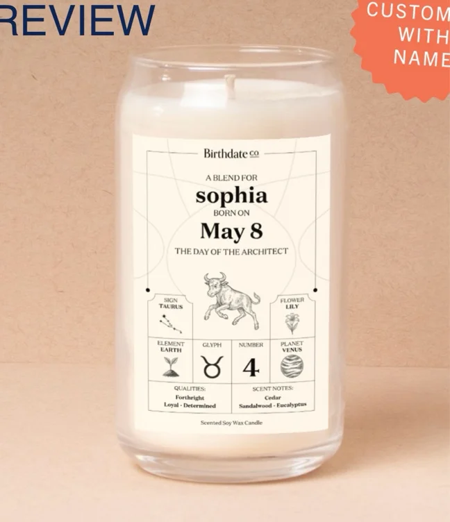 The Birthdate Candle