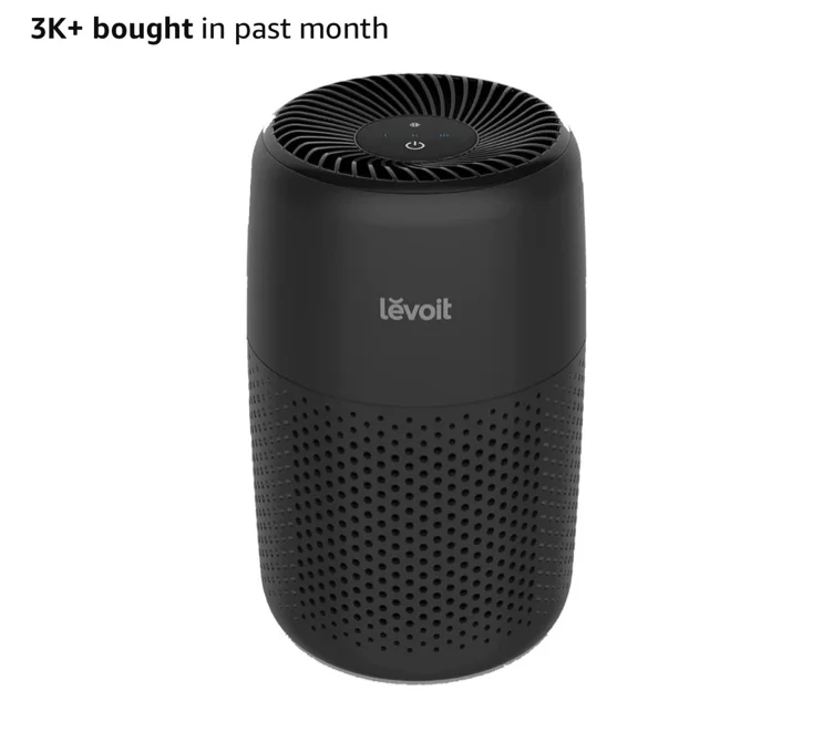 LEVOIT Air Purifiers for Bedroom Home Dorm, 3-in-1 Filter Cleaner with Fragrance Sponge for Better Sleep, Filters Smoke, Allergies, Pet Dander, Odor, Dust, Office, Desktop, Core Mini-P, White