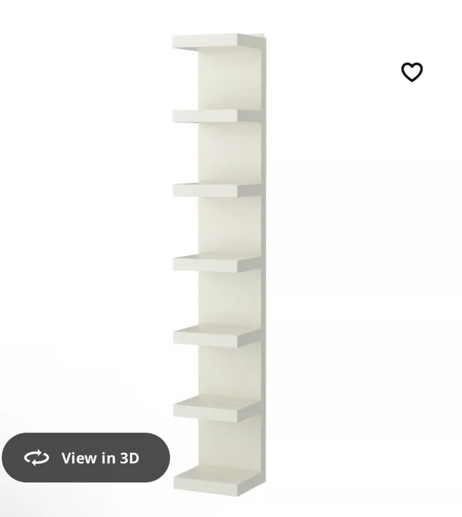 LACK Wall shelf unit - white 11 3/4x74 3/4 "