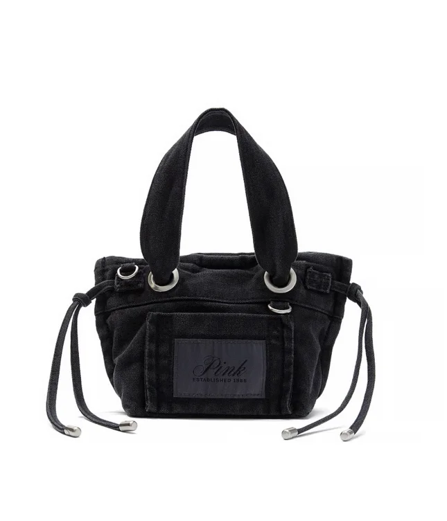 Canvas Flat-Bottom Mini Tote Bag