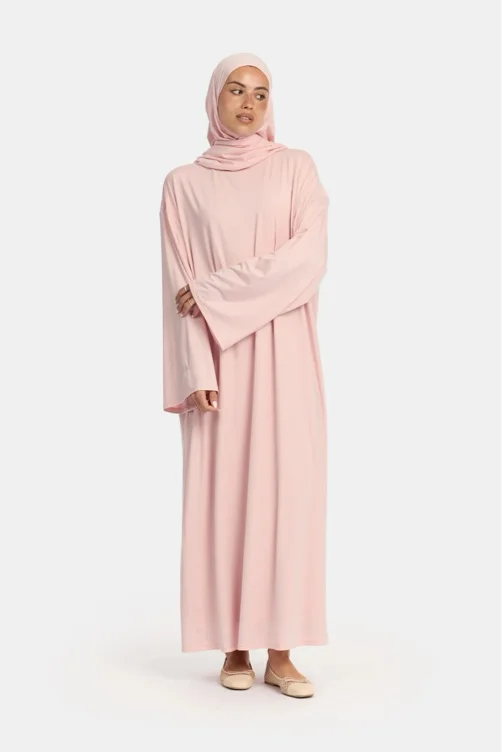 Modal jersey abaya Dusty Pink – OEMAAYAH