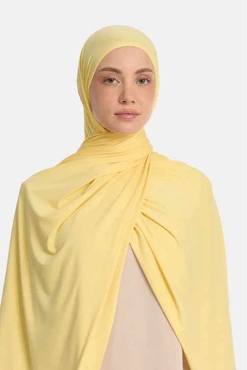 Bamboo jersey scarf Pale Banana – OEMAAYAH