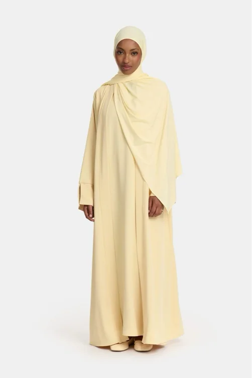 Kimono and abaya set Sunshine Yellow – OEMAAYAH