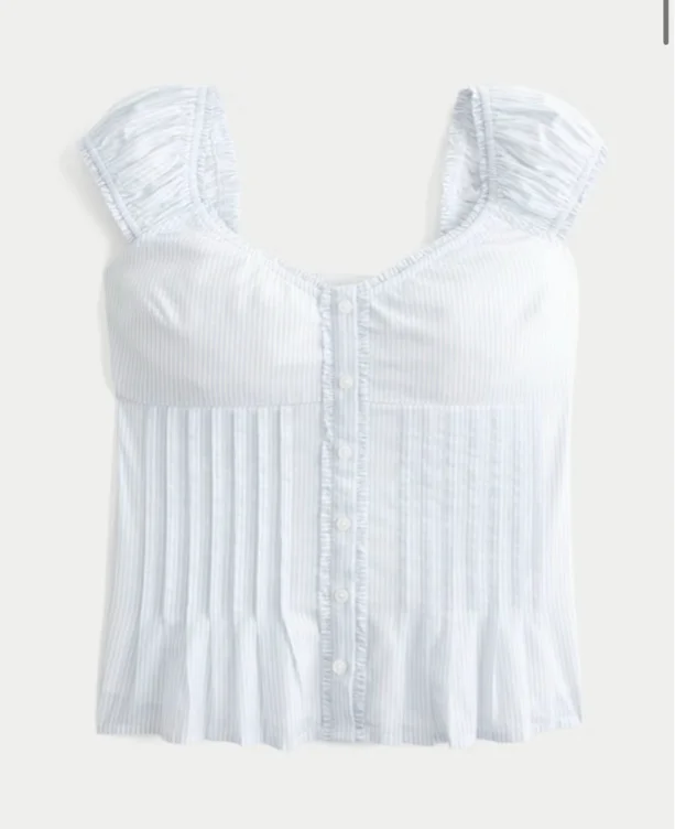 V-Neck Pintuck Top