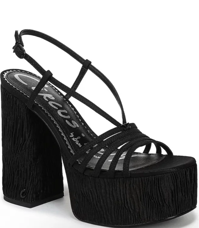 Circus NY by Sam Edelman Siena Silk Ankle Strap Platform Dress Sandals
