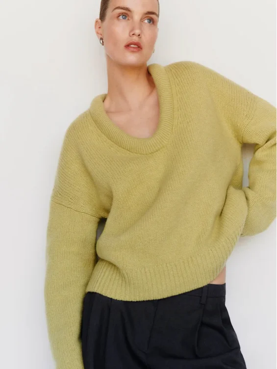 Jonie Cashmere Oversized Scoop Neck