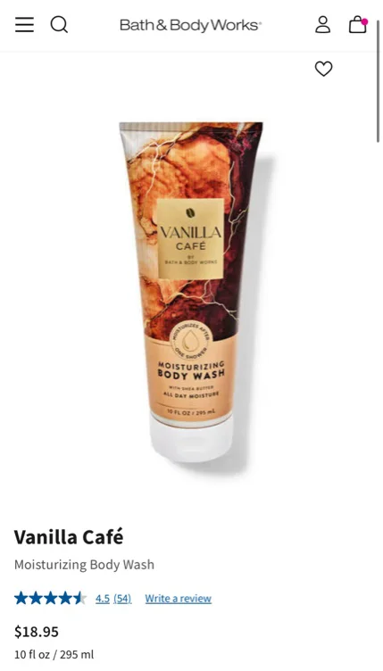 Vanilla Café Moisturizing Body Wash