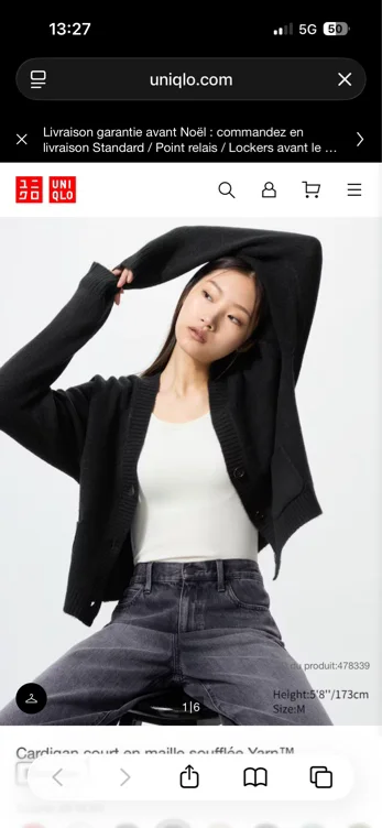 Cardigan court en maille soufflée Yarn™ pour Unisexe | UNIQLO FR